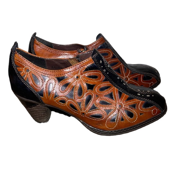 Spring Step‎ L'Artiste Arabella Women’s Leather Ankle Boot Black and Brown. - Picture 1 of 8